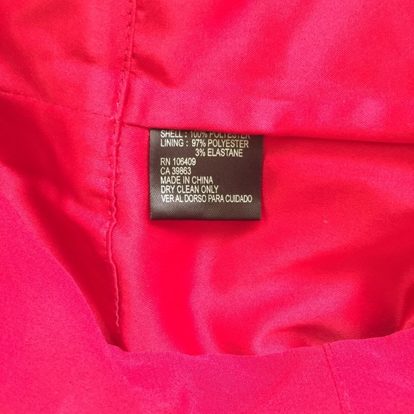 Gianni Bini Red Silk like Back Sash Dress Size 2 - Picture 5 of 8